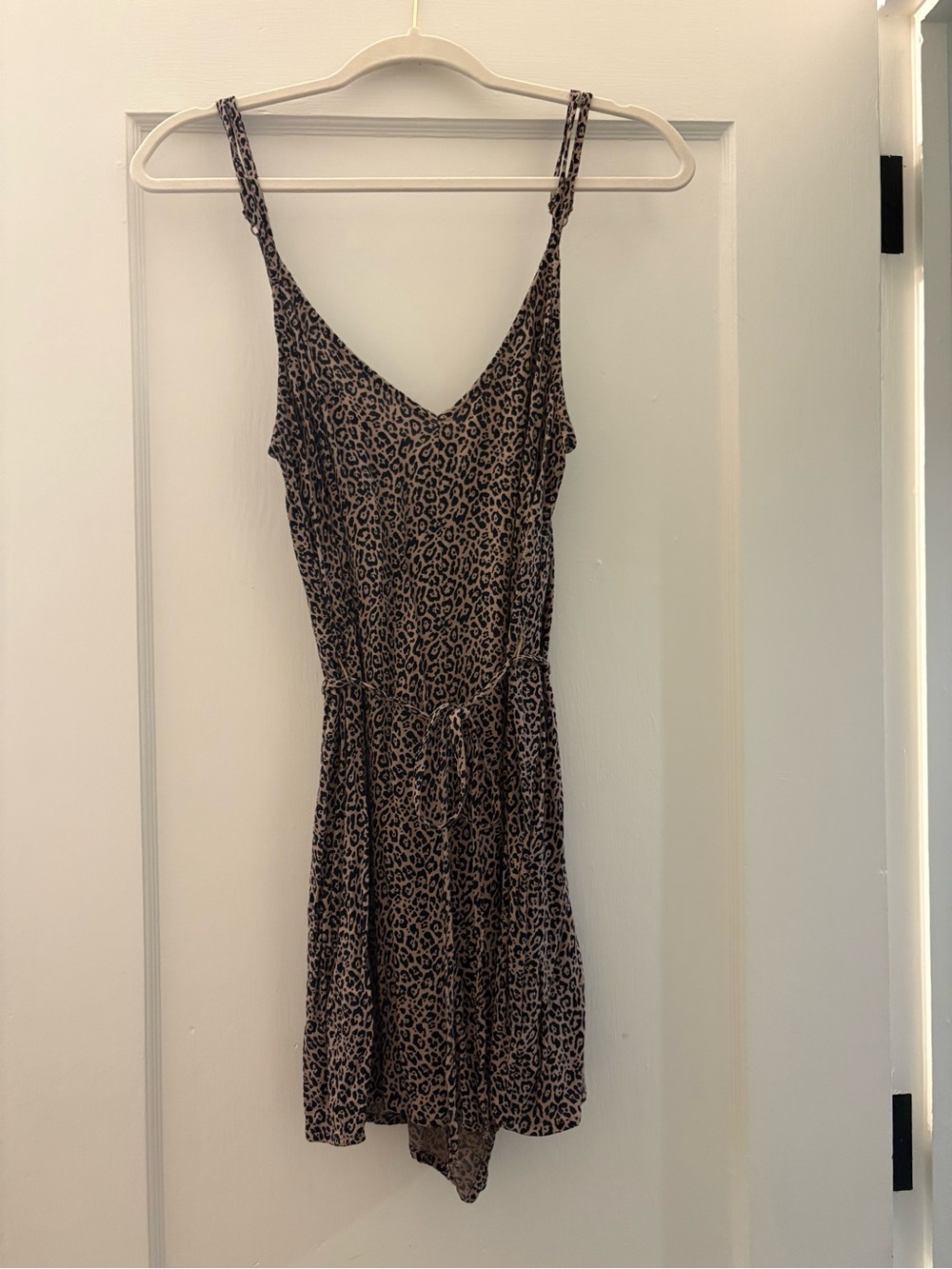 American Eagle Outfitters Leopard Print Romper - Brown/Black